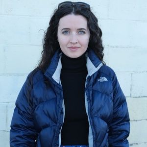 EUC North Face Alis Navy Down Quilted Puffer Jacket